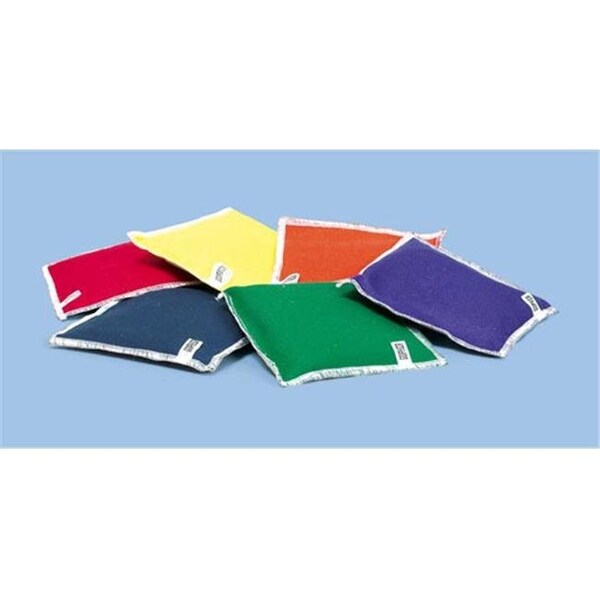 Everrich Industries Everrich EVC-0026 3 x 3 Inch Square Beanbags - Set of 6 Colors - EVC-0026