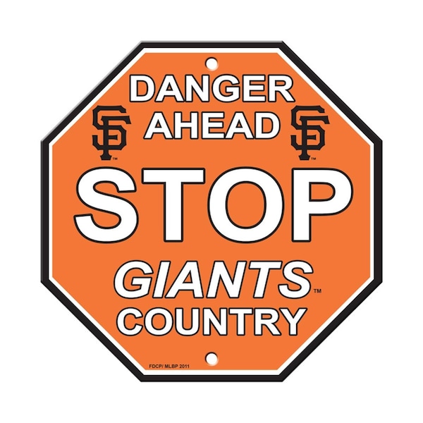 Fremont Die Consumer Products San Francisco Giants Sign 12x12 Plastic Stop Style Special Order - 2324560526