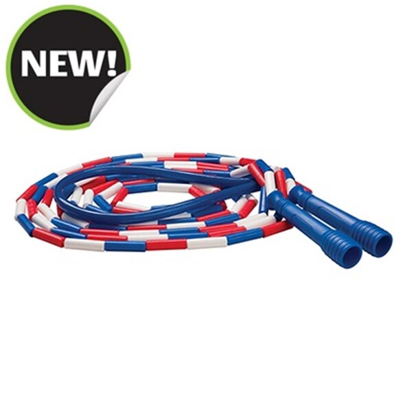 Champion Sports 16 ft. Deluxe XU Beaded Jump Rope - Red, White & Blue - SJ16