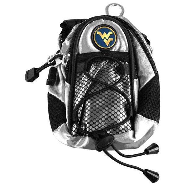 Linkswalker LinksWalker LW-CO3-WVM-MDPS West Virginia Mountaineers-Mini Day Pack - Silver - LW-CO3-WVM-MDPS