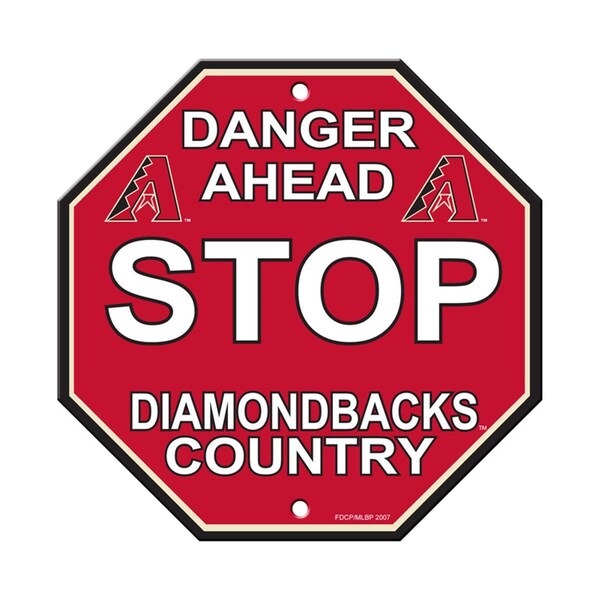 Fremont Die Consumer Products Arizona Diamondbacks Sign 12x12 Plastic Stop Style Special Order - 2324560529
