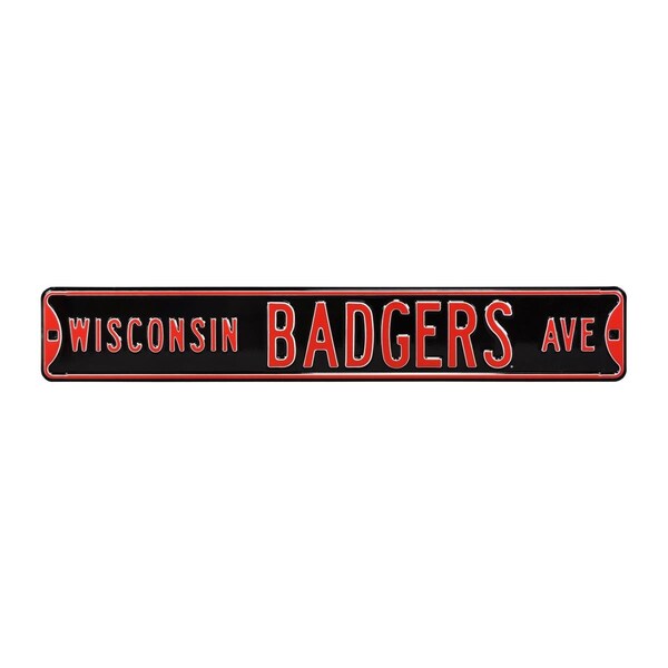 Authentic Street Signs Authentic Street Signs 70051 Wisconsin Badgers Avenue Black Street Sign - 70051