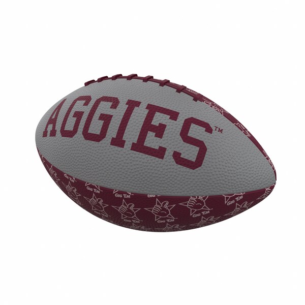 Logo Brands TX A&M Repeating Mini-Size Rubber Football - 219-93MR-3
