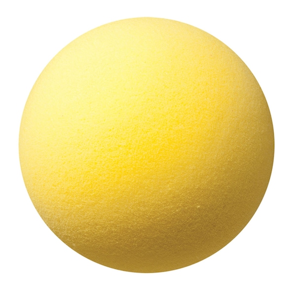 Champion Sports Uncoated Regular Density Foam Ball, 7in, Yellow, PK3 - RD7