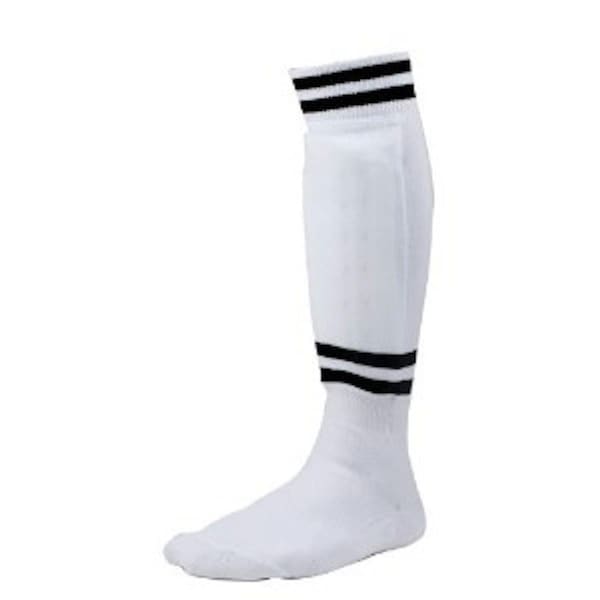 Perfectpitch Youth Sock Style Soccer Shinguard; White - Age 4-6 - PE51509