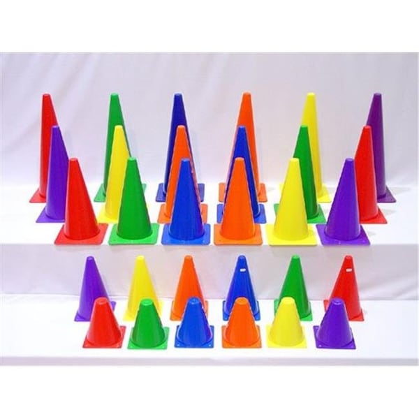 Everrich Industries Everrich EVB-0016 12 Inch Plastic Cones - Set of 6 - EVB-0016