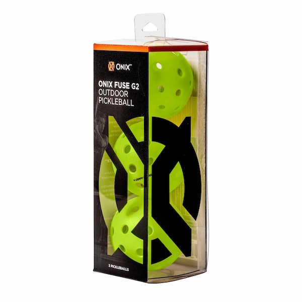 Onix Fuse G2 Outdoor Pickleball Balls, Neon Green, 3PK - KZ41003N-G2