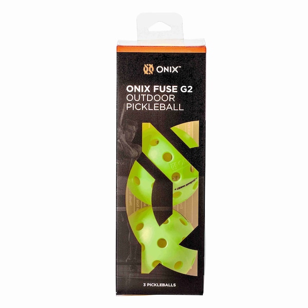 Onix Fuse G2 Outdoor Pickleball Balls, Neon Green, 3PK - KZ41003N-G2