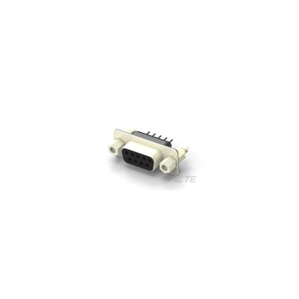 Te Connectivity D Subminiature Connector, 9 Contact(S), Female, Solder Terminal, #4-40, Receptacle - 2301838-2