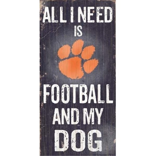 Fan Creations Fan Creations C0640 Clemson University Football And My Dog Sign - C0640-CLEMSON