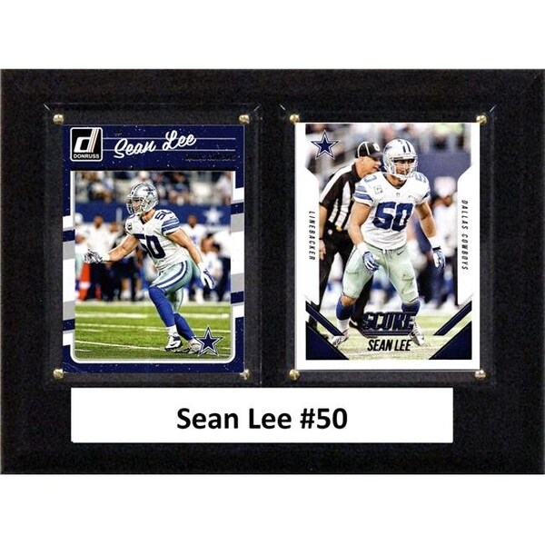 Williams & Son Saw & Supply C&I Collectables 68SLEE NFL 6 x 8 in.Sean Lee Dallas Cowboys Two Card Plaque - 68SLEE