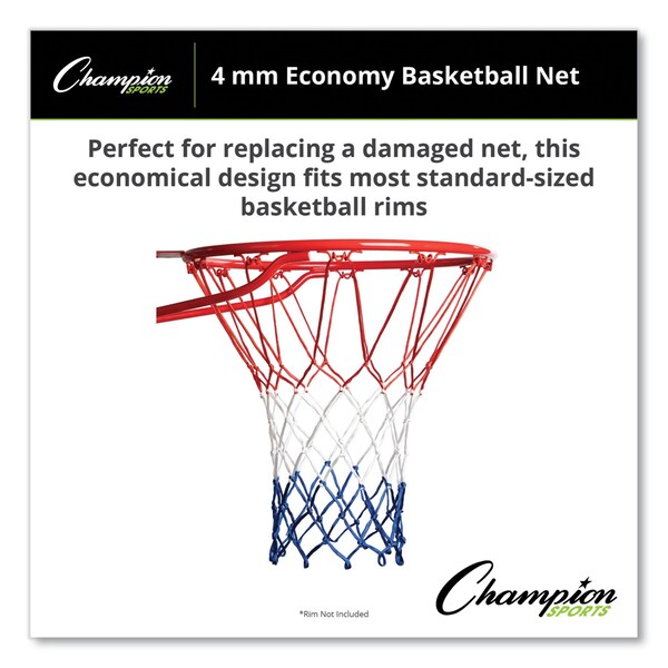Champion Sports Economy Basketball Net, 4 mm, 21 x 6 - 405