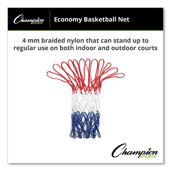 Champion Sports Economy Basketball Net, 4 mm, 21 x 6 - 405