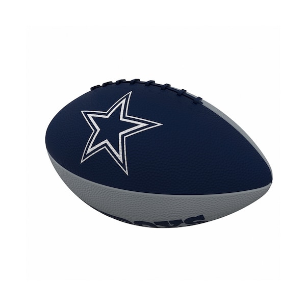 Logo Brands Dallas Cowboys Pinwheel Logo Junior-Size Rubber Football - 609-93JR-2