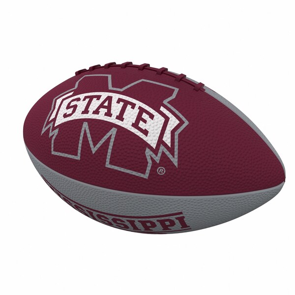 Logo Brands Mississippi State Pinwheel Logo Junior Size Rubber Football - 177-93JR-2