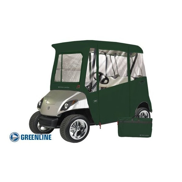 Eevelle Greenline 2 Passenger Drivable Golf Cart Enclosure - Torrey Green - GLEYDG02