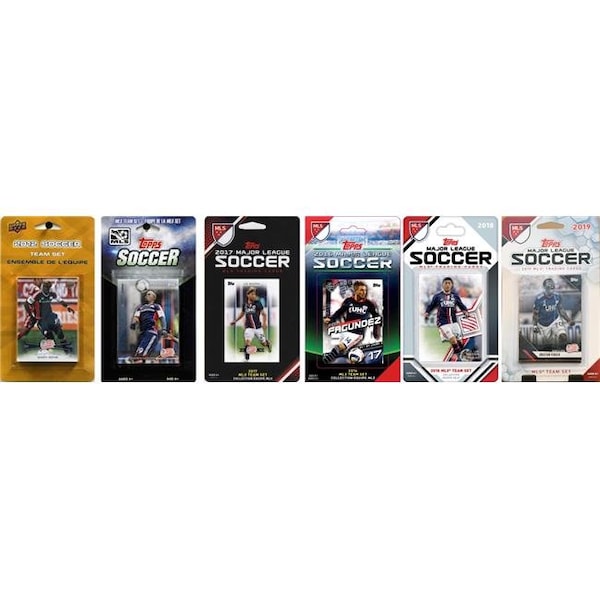 Williams & Son Saw & Supply C&I Collectables REVO619TS MLS New England Revolution 6 Different Licensed Trading Card Team Set - REVO619TS