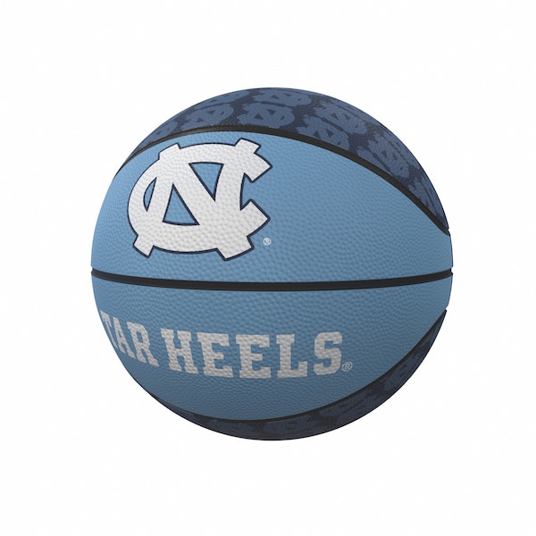 Logo Brands North Carolina Repeating Logo Mini-Size Rubber Basketball - 185-91MR-1