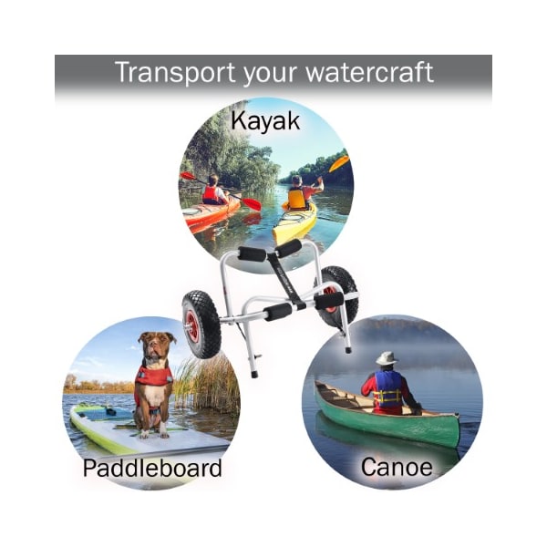 Leisure Sports Leisure Sports Rolling Kayak Carrier Cart - 815851MIB