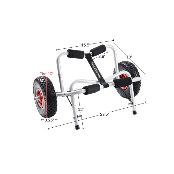 Leisure Sports Leisure Sports Rolling Kayak Carrier Cart - 815851MIB