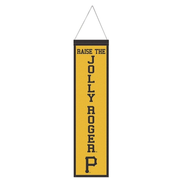 Tokens 8 x 32 in. MLB Heritage Slogan Design Pittsburgh Pirates Banner Wool - TO3357090