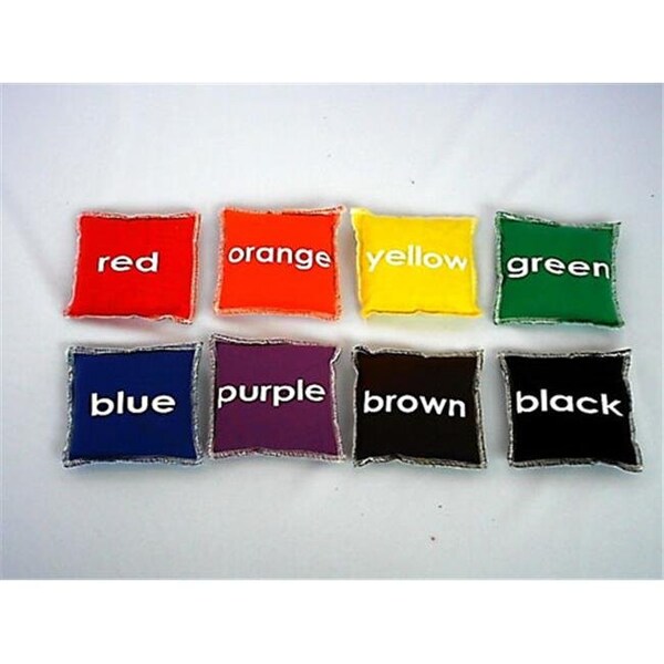 Everrich Industries Everrich EVC-0013 4 x 4 Inch Colors Beanbags - Set of 8 - EVC-0013