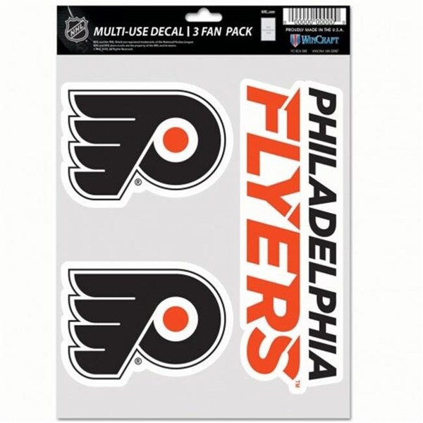 Wincraft Wincraft 9416607438 NHL Philadelphia Flyers Decal Multi Use Fan - Pack of 3 - 9416607438