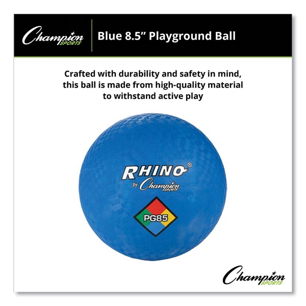 Champion Sports Playground Ball, 8.5in Diameter, Blue - PG85BL