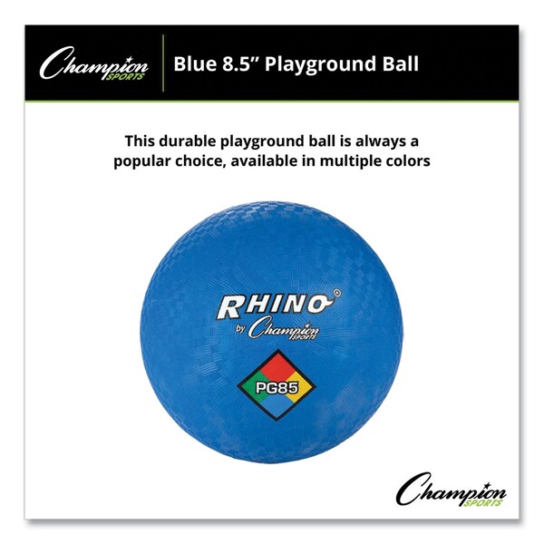 Champion Sports Playground Ball, 8.5in Diameter, Blue - PG85BL