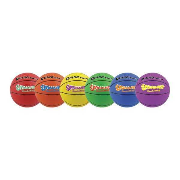 Champion Sports Rhino Skin Spr Squeeze BasketBall, PK6 - SQBBSET