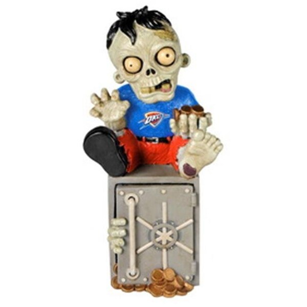 Forever Collectibles Oklahoma City Thunder Zombie Figurine Bank - 8784951979
