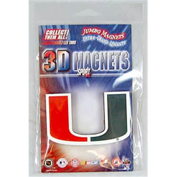 Sportfx International Miami Hurricanes Jumbo 3D Magnet - 2655170336