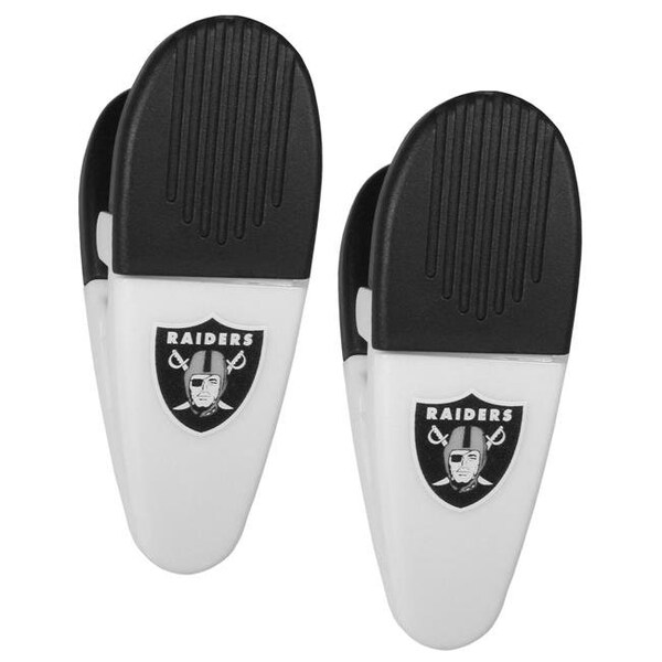 Siskiyousports Siskiyou 5460386094 NCAA Las Vegas Raiders Chip Clips - Pack of 2 - 5460386094