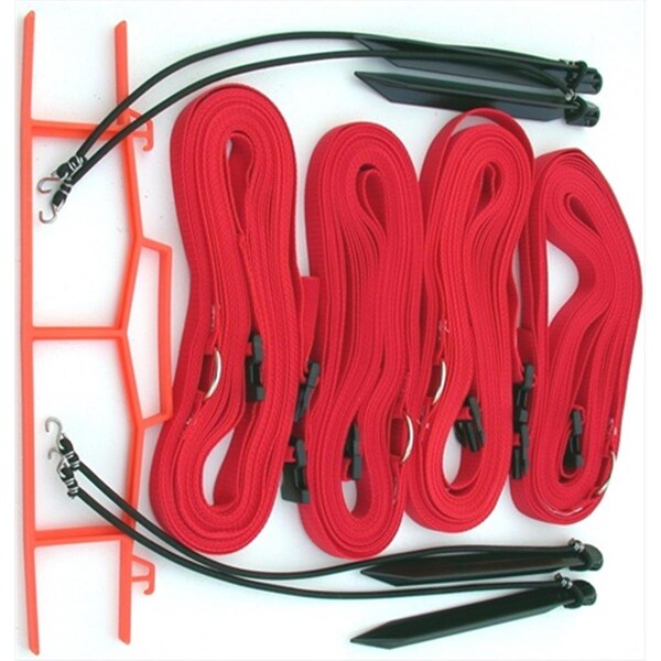 Home Court 8 Meter Red 1-inch Adjustable Web Courtlines - M817ARS