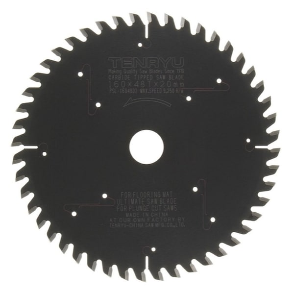 Tenryu 160mm Plunge-Cut Saw Blade 48T for FESTOOL TS55 - PSL-16048D2