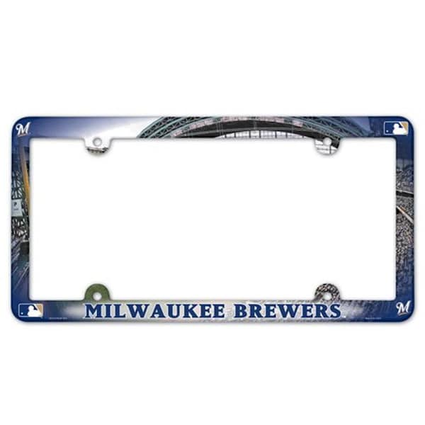 Wincraft Milwaukee Brewers License Plate Frame Plastic Full Color Style - WI50641
