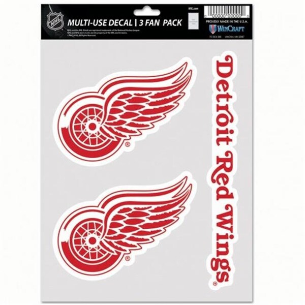 Wincraft Wincraft 9416607414 NHL Detroit Red Wings Decal Multi Use Fan - Pack of 3 - 9416607414