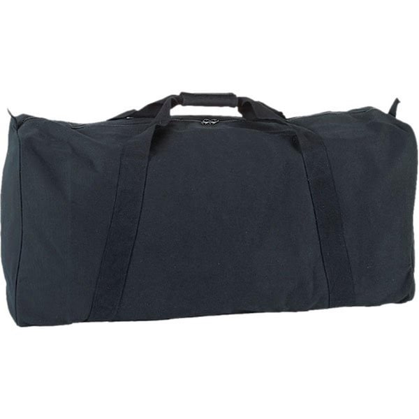Champion Sports 22 oz Canvas Zippered Duffle Bag, Black - CB3314BK