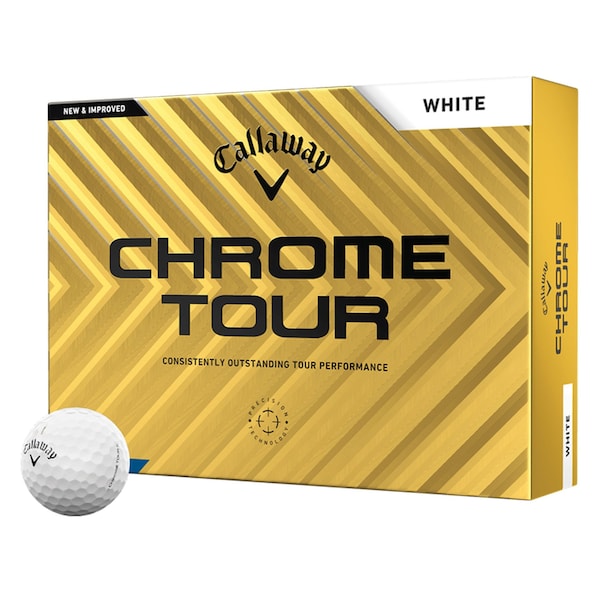 Callaway Chrome Tour White 2024 Golf Balls - 1 Dozen - 643206112