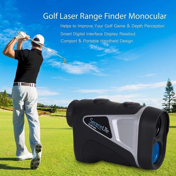 Serenelife Golf Laser Range Finder Monocular w/ Pin-Seeking/Zoom Sight, SLGRF30SL - SLGRF30SL
