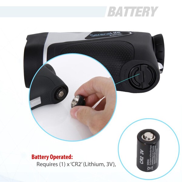 Serenelife Golf Laser Range Finder Monocular w/ Pin-Seeking/Zoom Sight, SLGRF30SL - SLGRF30SL