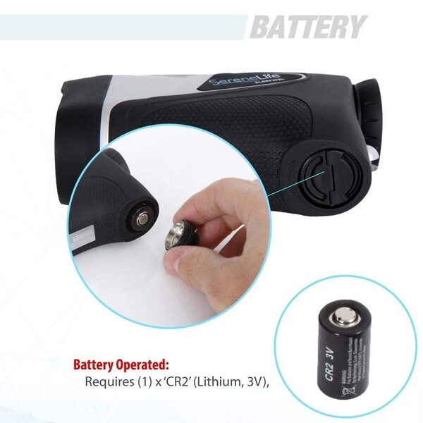 Serenelife Golf Laser Range Finder Monocular w/ Pin-Seeking/Zoom Sight, SLGRF30SL - SLGRF30SL