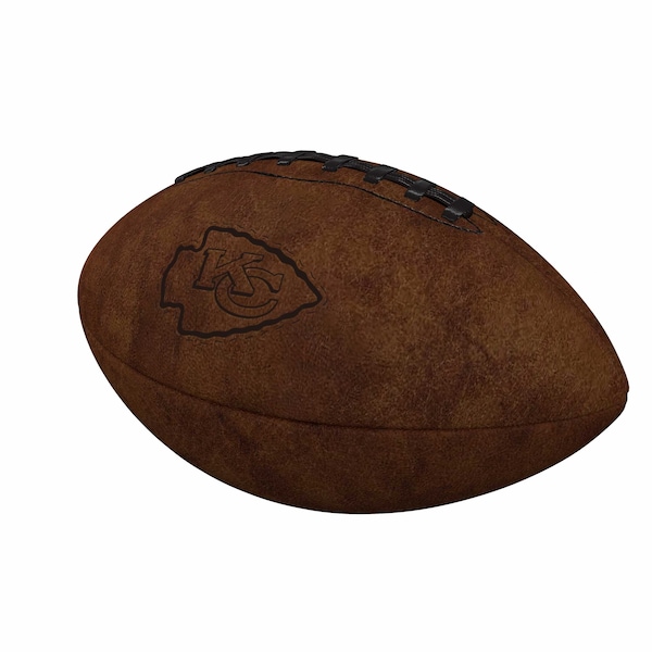 Logo Brands Kansas City Chiefs Mini Size Leather Football - 616-93ML-1