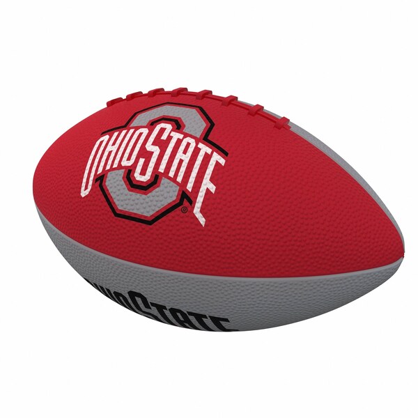 Logo Brands Ohio State Pinwheel Logo Junior Size Rubber Football - 191-93JR-2