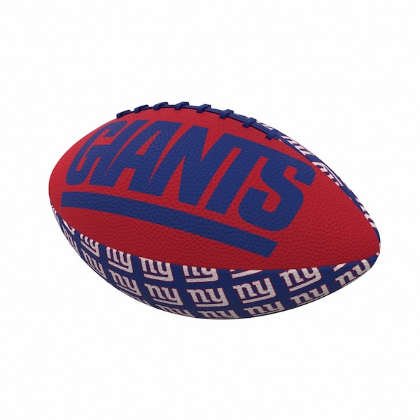 Logo Brands New York Giants Repeating Mini-Size Rubber Football - 621-93MR-3