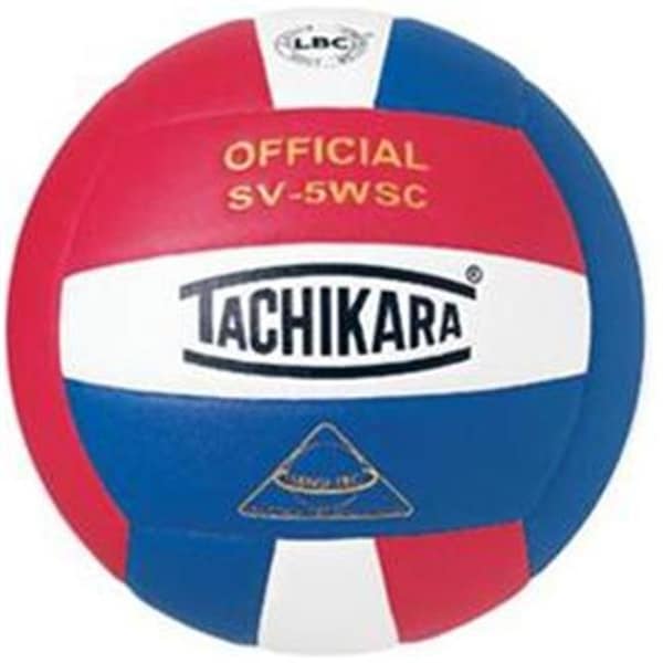 Tachikara Tachikara SV5WSC.SWR Sensi-Tec Composite High Performance Volleyball - Scarlet-White-Royal - SV5WSC.SWR