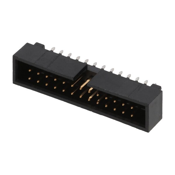 Molex Board Connector, 26 Contact(S), 2 Row(S), Male, Straight, 0.1 Inch Pitch, Solder Terminal, Guide - 702462604