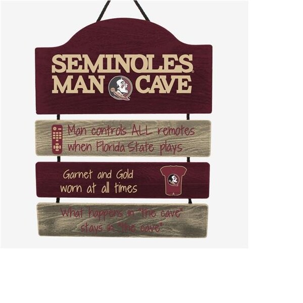 Forever Collectibles Forever Collectibles 9141896449 Florida State Seminoles Wood Man Cave Design Sign - 9141896449