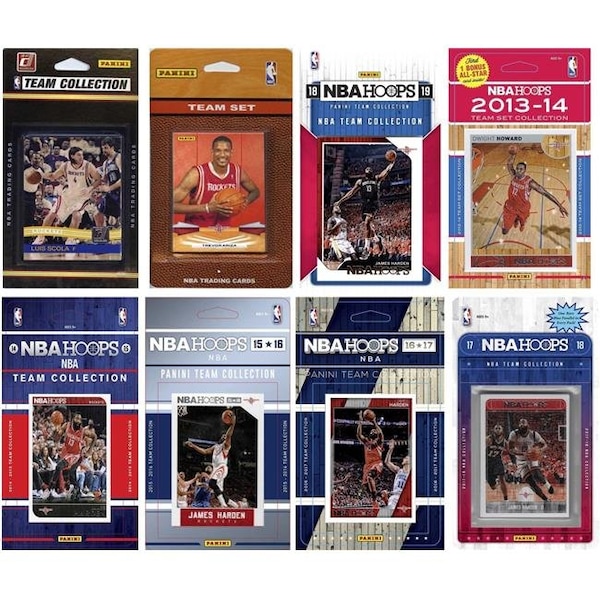 Williams & Son Saw & Supply C&I Collectables ROCKETS818TS NBA Houston Rockets 8 Different Licensed Trading Card Team Sets - ROCKETS818TS