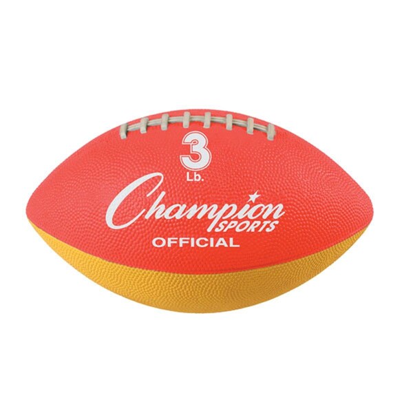 Champion Sports 3 lbs Official Size Football Trainer, Red & Yellow - WF31